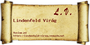 Lindenfeld Virág névjegykártya